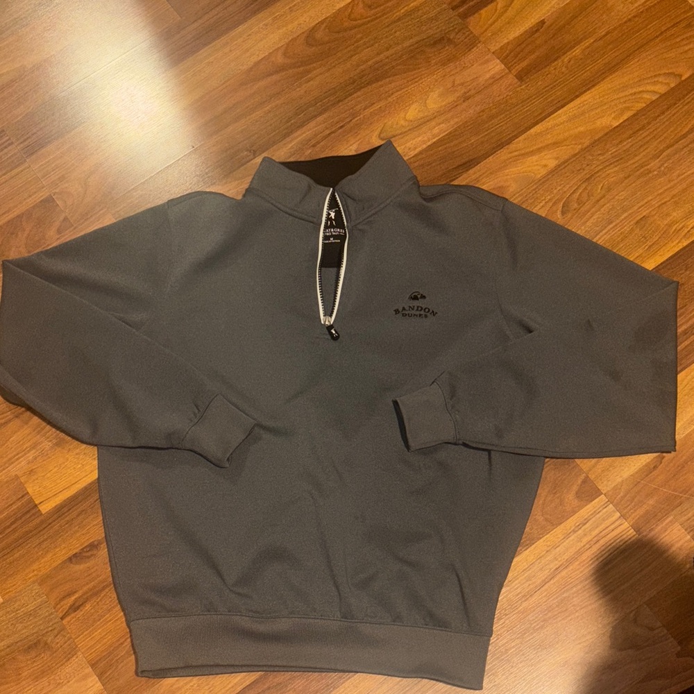 Bandon Dunes Gray Men's Zip-Up Sweater | Medium